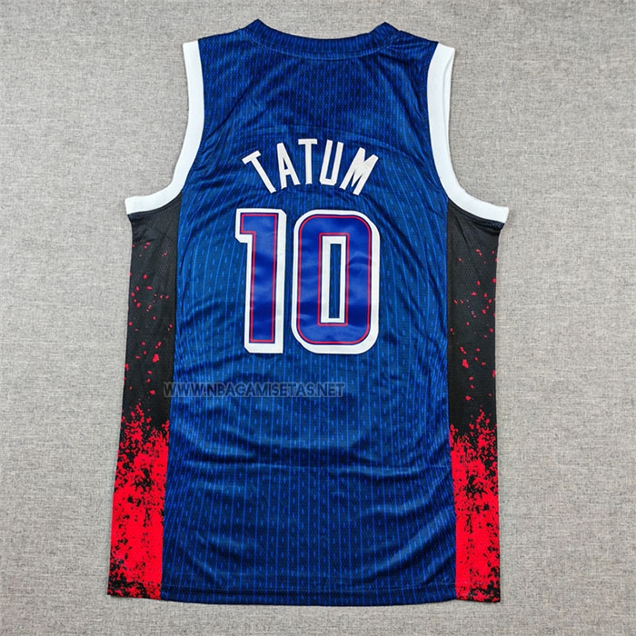 Camiseta USA 2024 Jayson Tatum NO 10 Azul1